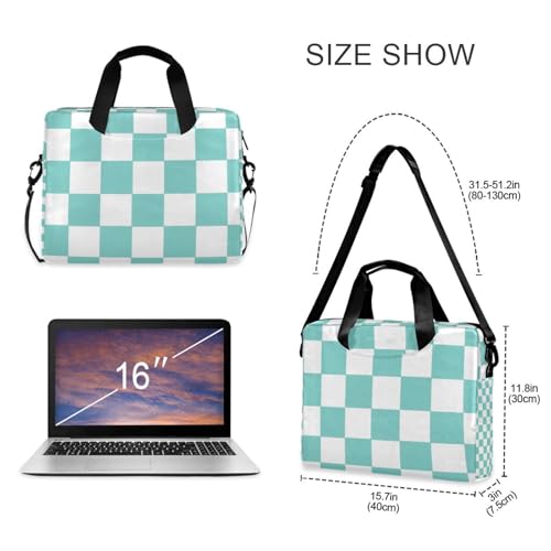 Maletín portátil para laptop 15.6 pulgadas verde y blanco miniatura 5