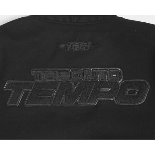Image of Pro Standard Mens WNBA Classic Triple Black Varsity Jacket