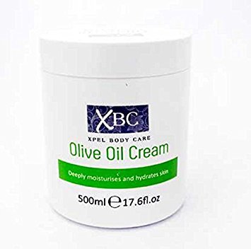 XBC Olive Oil Cream *Deeply Moisturises and Hydrates Skin* 500ml (2 PACK), Green, 500 ml (Pack of 2) - Image 2