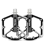 Amazon XYCozyNest 1 Pair Bike Pedals Aluminum Alloy Cycling Pedals Lightweight Sealed Bearing Flat Pedals W/Anti-Skid Pins for Road Mountain Bike (Black) #ad