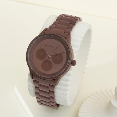 Image of Joker & Witch Nexus Brown Large Dial Linked Chain Strap Men's Watch