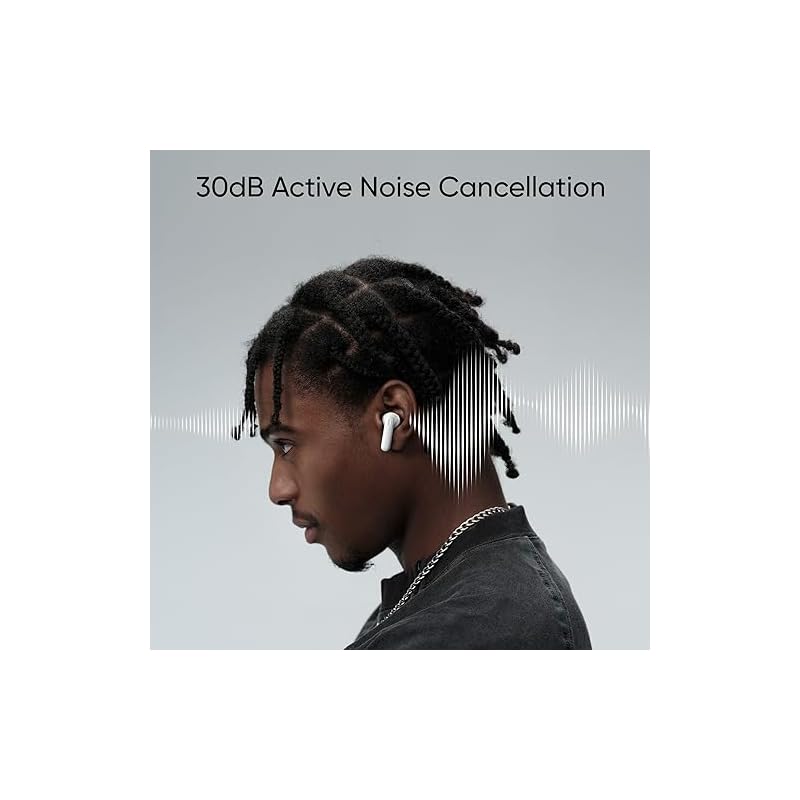 realme Buds T300 Truly Wireless in-Ear Earbuds with 30dB ANC, 360° Spatial Audio Effect, 12.4mm Dynamic Bass Boost Driver with Dolby Atmos Support, Upto 40Hrs Battery and Fast Charging (Stylish Black) - Image 5