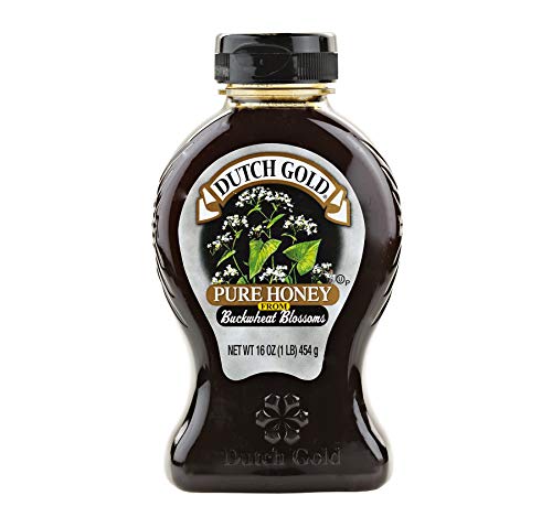 Dutch Gold Pure Honey: Your Choice of Buckwheat Blossom or Orange Blossom- 16 oz. Bottle (Buckwheat Blossom)