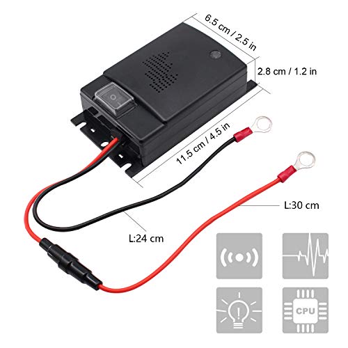 Etrogo Marderschreck Auto Ultraschall DC12V 24V Mäuseabwehr Maus/Ratte Wegfahren für Haus/Auto/Garage 1 Stück