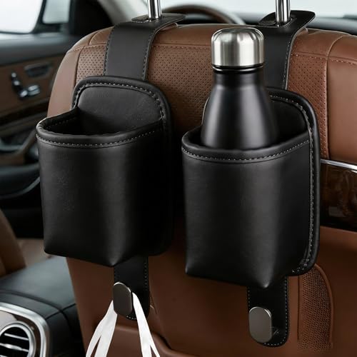 Portavasos para asiento de carro 2 piezas negro miniatura 4