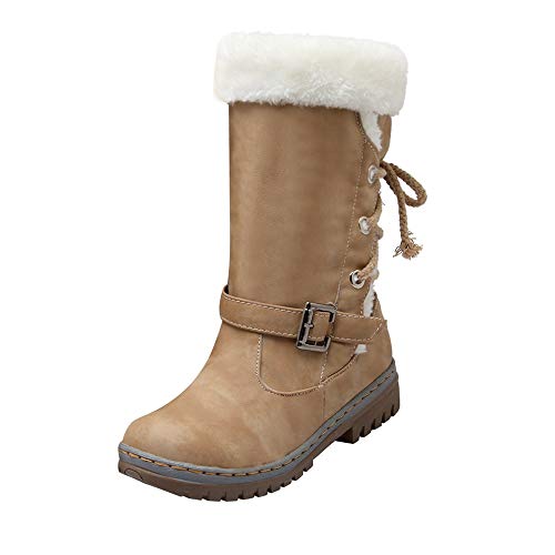 Preisvergleich Produktbild -20% Beikoard Klassiker Damen Schneeschuhe Flache Schuhe Winterschuhe warme Pelzstiefel Lässige Winterstiefel
