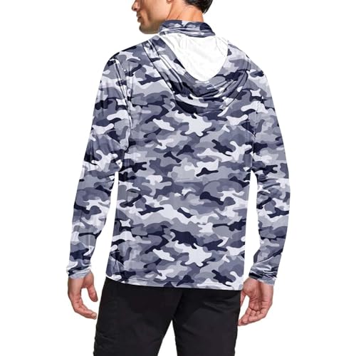 Long Sleeve Uv Protection Shirts Men Sun Protection Hiking Long Sleeve UPF 50+ Hooded Shirt Lightweight4
