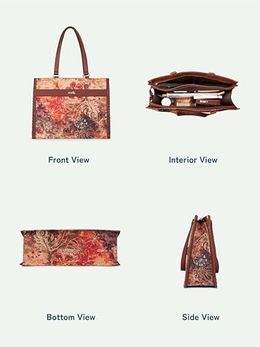 Image of ZOUK Boardroom Office Bag for Women | Big Size Business Tote | Laptop Up to 14 Inch | Water-Resistant | Stylish Handbag for Work & Travel |