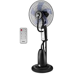 Ventilador Nebulizador Conforama Ufesa Mist Fan Nevada Ventilador Nebulizador, Mando a Distancia, 3 Modos, Temporizador, 3 Velocidades, 40cm Diámtetro, 5 Aspas, Altura Ajustable