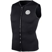 Micosuza Unisex Wetsuit Vest Top Premium Neoprene 3mm Sleeveless Front Zipper for Diving Surfing Swimming Snorkeling