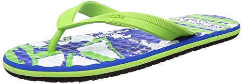 Image of BAHAMAS Men's BH0028S N. Blue Fl. Green Flip Flops 11 (BH0028SNBFG0011)