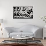 Kunstdruck auf Leinwand, Motiv: Inter Mailand, 