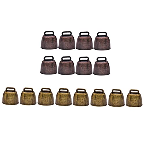 Toddmomy 18pcs Cow Horse Sheep Bells Durable Tiny Bells for Crafts Grazing Pet Accessories Antique Finish Lightweight Design for Easy Use