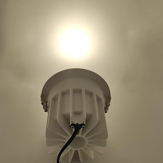 LED Recessed Lighting COB Anti-Glare Downlight Narrow Side Round LED Ceiling Light Fixtures Hotel High-Altitude High-Power Recessed Ceiling Panel Down Light Lamp