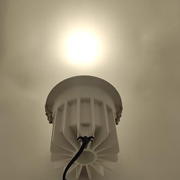 LED Recessed Lighting COB Anti-Glare Downlight Narrow Side Round LED Ceiling Light Fixtures Hotel High-Altitude High-Power Recessed Ceiling Panel Down Light Lamp