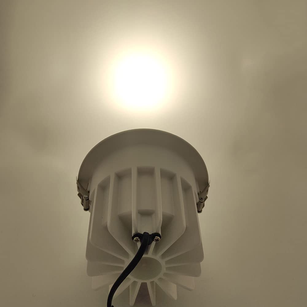 Luminaire encastré LED COB Anti-éblouissement, plafonnier Rond étroit, luminaires encastrés LED Haute Puissance pour hôtels et hôtels en Altitude, 7 W - 6000 K, 15 W -,15w-4000K Nature Light