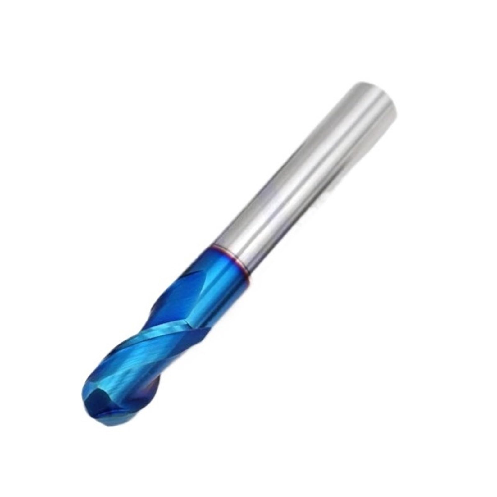 1 sztuk HRC65 2 flet kulisty powłoka noskowa frez trzpieniowy z węglika wolframu frezowanie narzędzia Cnc R0.5 3 4 6mm 8mm 9 10mm CNC Router Bit(R6x24x12Dx100)
