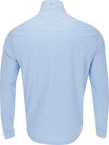 Greg Norman Weatherknit Boomerang Stretch 1/4 Zip Blue Haze Outerwear Men M2