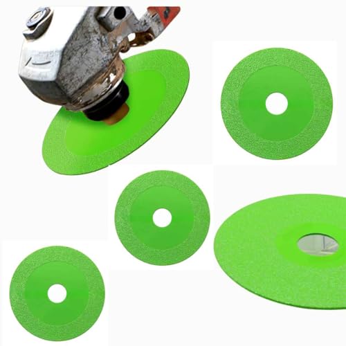 Kit 5 Discos Multiuso para Corte de Porcelanato, Espelho, Cerâmica, Espelho, Vidro 100mm (VERDE)