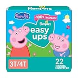 Pampers Training Pants - Easy Ups Girls & Boys - Size 3T-4T, 22 Count, Peppa Pig Underwear (Packaging May Vary)