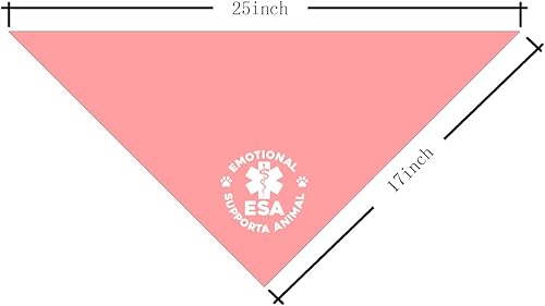 Miniatura 3 de Bandana de apoyo emocional para perros, bandana para perro, accesorios de bufanda rosa para perro, bufanda triangular para mascotas, bandana para