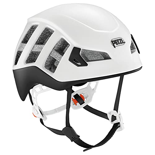 Petzl Meteor Lightweight Helmet for Climbing and Ski Touring - White-Black, S/M (48-58 cm)