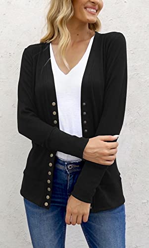 NENONA Women's Long Sleeve Lightweight Summer Cardigans Open Front Button Down Basic Soft Fall Fashion Outwear4