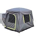 VEVOR SUV Tent for Camping, 10FT L x 8FT W, Waterproof PU2000mm Spacious Double Layer Design for 5-8 Person, SUV Camping Tent with Mesh Windows, Includes Rainfly & Storage Bag, for Outdoor Activities