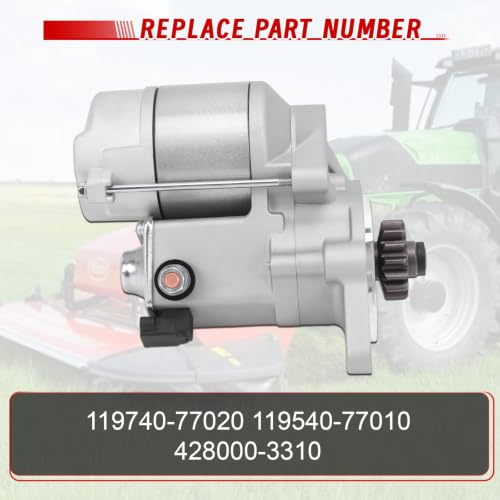 Motor de Arranque para Motor 12V, Reemplazo para Yanmar 3TNV70 3TNV76 3TNV80F miniatura 3