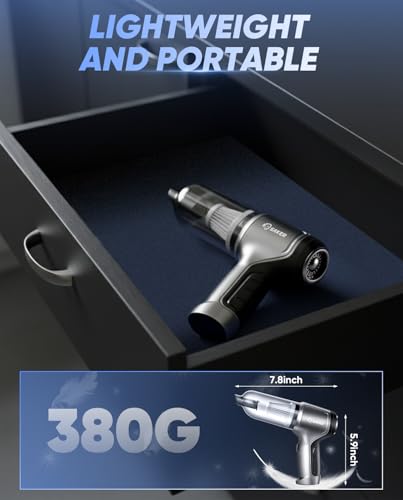 Image of Saker Handheld Car Vacuum Portable Cordless 15000PA HL107B Silver