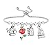 MYOSPARK Beauty Bracelet Beauty Inspired Gift Rose Flower Bracelet Princess Fans Gift (Rose Slide BR)