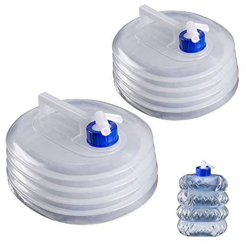 Hengqiyuan 2 Stücke Wasserkanister Faltbar,10L Wasserkanister mit Hahn,...