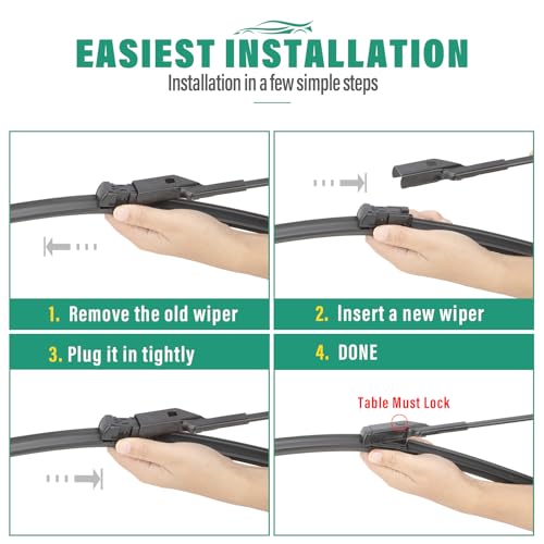 Image of 22 inch 22 inch Windshield Wiper Blades Replacement for 2014-2018 Chevy Chevrolet Silverado GMC Sierra 1500 2500 3500 HD Original Factory Quality Front Wipers Blade Set for My Car - (Pack of 2)