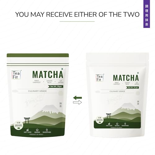 Image of TeaFit Culinary Japanese Matcha Tea Powder, 30 grams | Sourced from Uji, Japan | 100% Pure & Authentic Culinary Grade Green Tea | Rich in Anti-Oxidants | Everyday Matcha