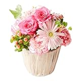 bloomee(ブルーミー) そのまま飾れる アレンジメントピンク Sサイズ 生花 ミニ アレンジメント (ギフト プレゼント お祝い) 退職祝い 結婚祝い 卒業式 開店祝い フラワーギフト (花瓶不要 水いらず)