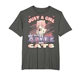 Just a Girl Who Loves Anime and Cats Lover for Teen Camiseta