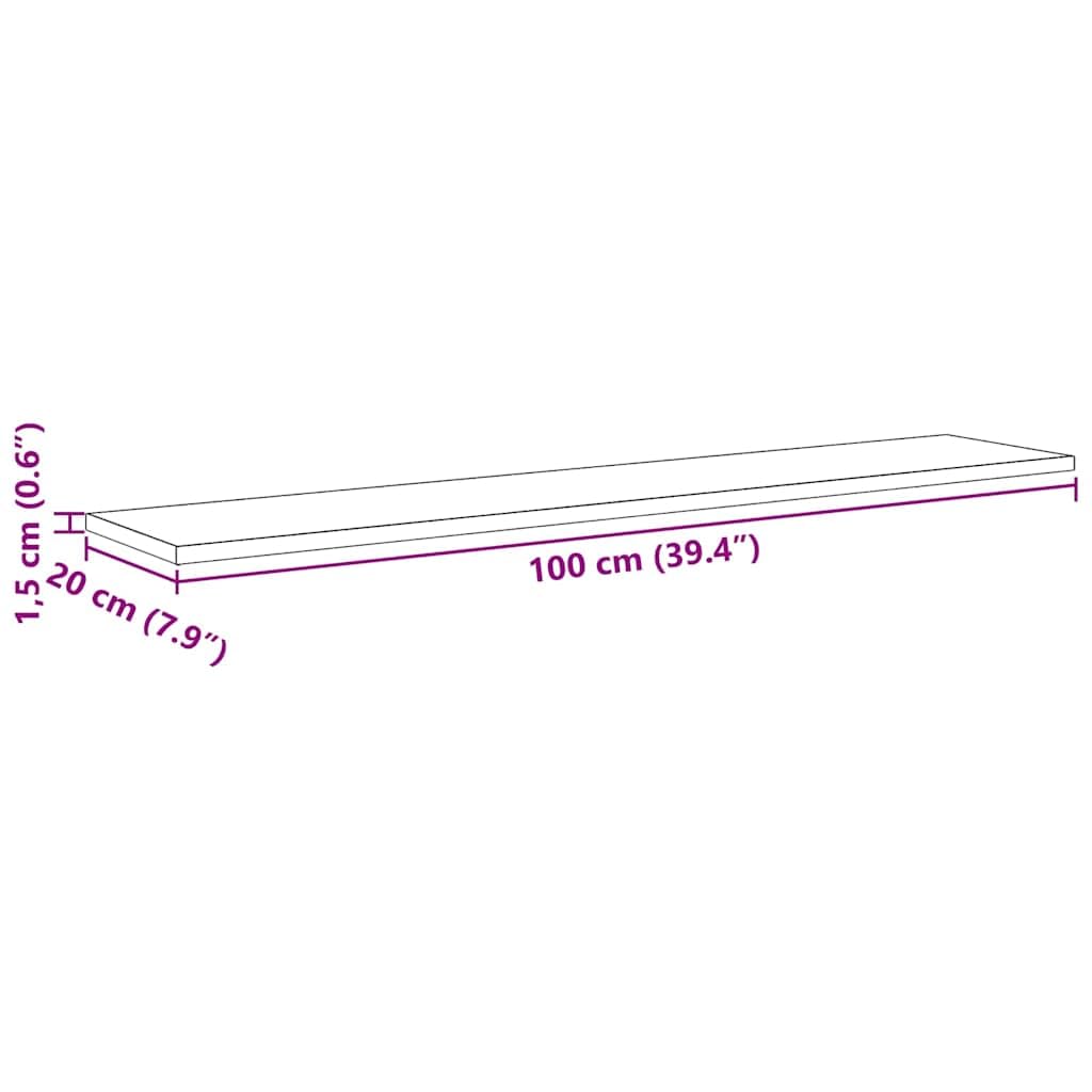 vidaXL Półka na książki 3 poziomy 4 szt. 100 x 20 x 1,5 cm Brązowy