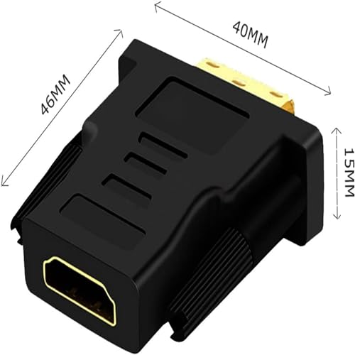 MaxRenard DVI to HDMI Adapter, Bidirectional HDMI to DVI Adapter, 24+1 Male to HD Female Port Converter with Gold Plated Connectors-1 pack