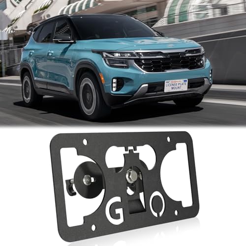 Front Grille License Plate Mount Bracket Holder Compatible with Kia Carnival, K5,Seltos,Sorento 4th gen SC,Sorento Hybrid/Plug-In Hybrid 3rd gen UM,Spertage Hybrid/Plug-In Hybrid 5th gen NQ5,Telluride