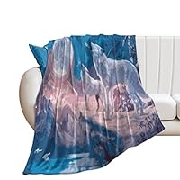 Coperta in pile di lupo, morbida flanella, calda e accogliente, per