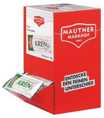 Mautner Markhof KREN, 100 Packungen mit jeweils 18 gramm, insgesamt 1,8 KG.