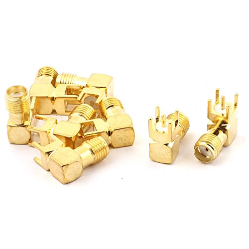 Conector SMA hembra PCB ángulo recto 8 piezas miniatura 1