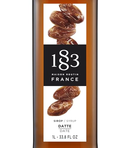 Image of 1883 Date Syrup 1L Plastic Bottle - Premium Natural Date Syrup, Vegan Sweetener, Rich Caramel Flavor, Coffee & Dessert Syrup, No Artificial Additives, Gourmet French Syrup