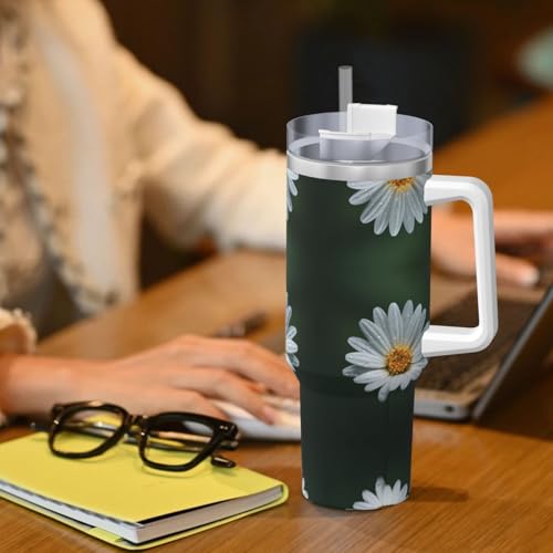 Vaso térmico acero inoxidable con asa y sorbete 40oz miniatura 7