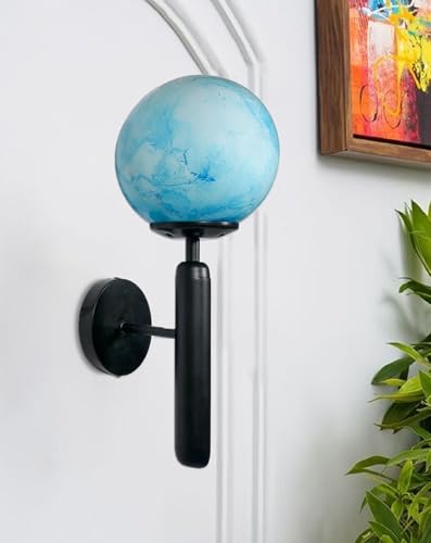 Image of SINOMAN Metal Wall Light For Living Room Modern /Wall Lamps For Bedroom /For Living Room /Wall Lights For Home Decoration /Bedside Wall Lamp (Wl Earth Globe, Without Bulb)