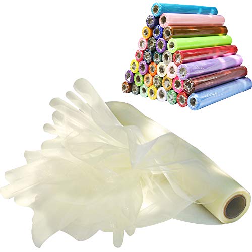 TtS Rouleau de tissu organza Pour chemins de table, housses de chaises, nœuds, guirlandes, 29 m x...