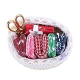 [Collection convoité pour les passionnés] Fabriqué en polyester et alliage de qualité supérieure, ce panier à couture miniature est un incontournable pour les collectionneurs et les amateurs.