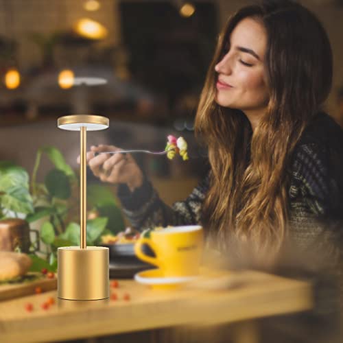 Jalvde Cordless Rechargeable Led Table Lamp, 10.25 Inches Portable Desk Lamps 5000 Mah Battery Powered Table Light Brightness For Restaurant Dining Table Reading Lamp #TOP2