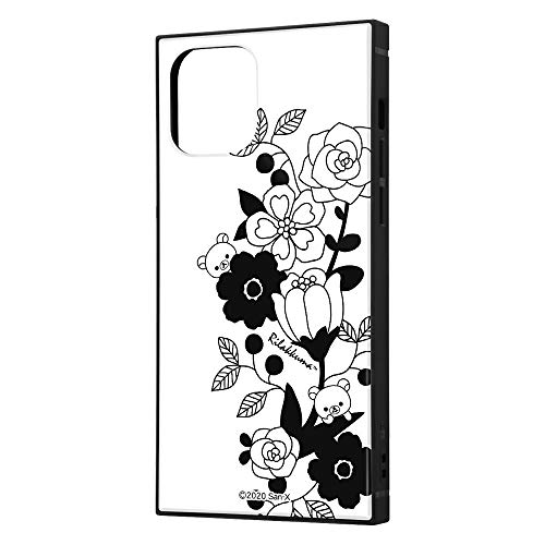 イングレム iPhone 12 iPhone 12 Pro リラックマ 耐衝撃 ハイブリッド ケース カバー KAKU ストラップ ホール 付き スクエア 軽量 フラワー_1 IQ-SXP27K3TB/RM12