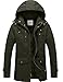 Produktbild Uoiuxc Herren Warme Winterjacke Winddichter Mantel Dickes Parka Militärjacke mit Abnehmbare Kapuze(Militärgrün,XL)